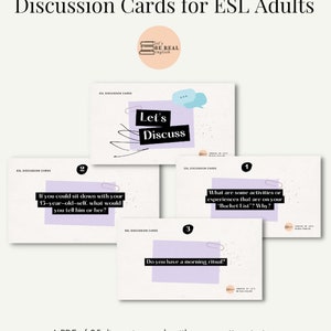 25 Diskussionskarten, ESL Erwachsene, Konversationsaktivität