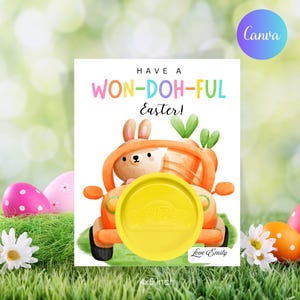 Easter Play Dough Card Template, Printable Egg-Cellent Easter Egg Playdoh Holder, Editable Classroom School Tags, Instant Download