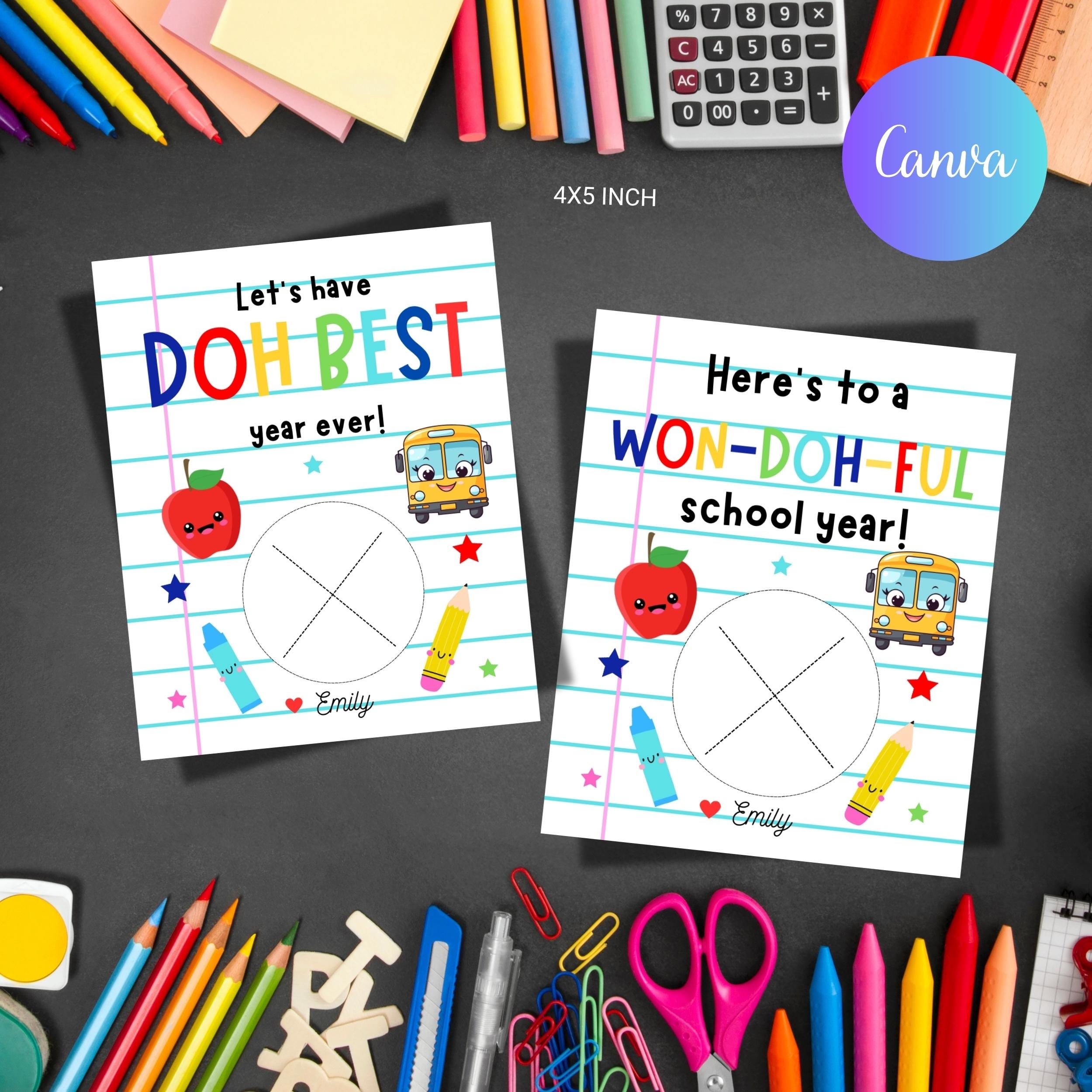 Back to School Play Doh Cards | First Stay of School Gift | Back to ...