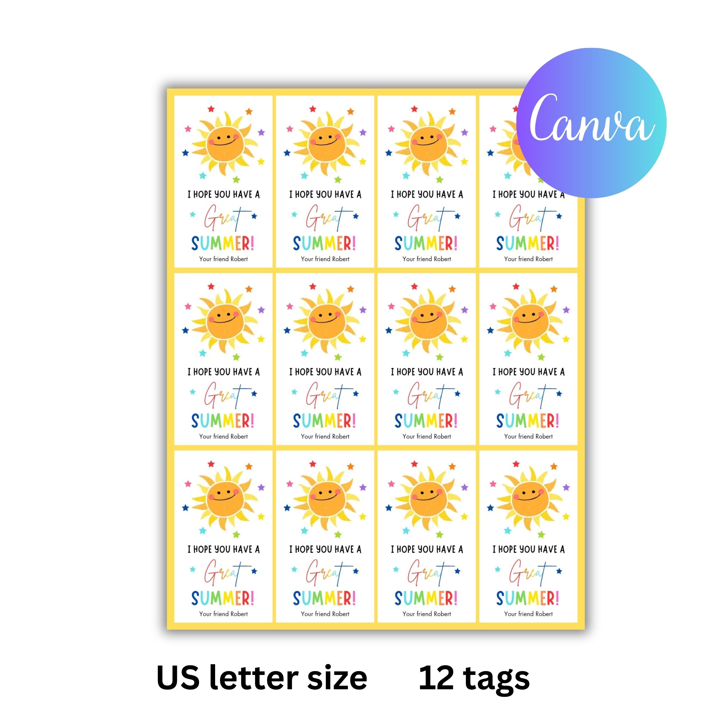 Editable Last Day of School Tag End of Year Friends Gift Tags Great ...