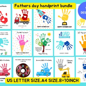 Fathers Day Handprint Craft  Fathers Day Craft  Fathers Day Art  Fathers Day Gift from Son Daughter Kids Fathers Day Keepsake Printable