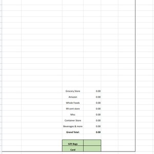 Budget Template & Christmas/ Holiday Planning Spreadsheet Workbook PDF Printable image 3