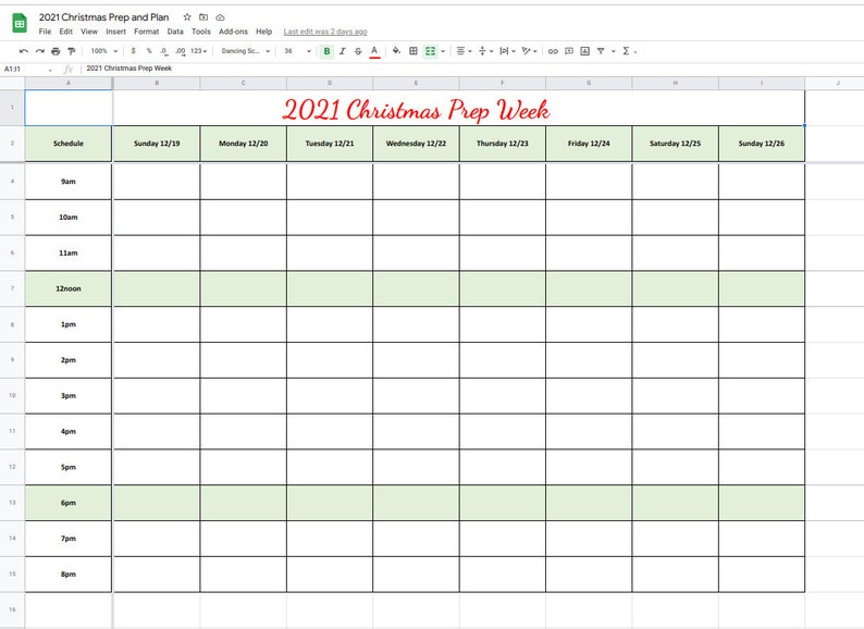 Budget Template & Christmas/ Holiday Planning Spreadsheet Workbook PDF Printable image 1