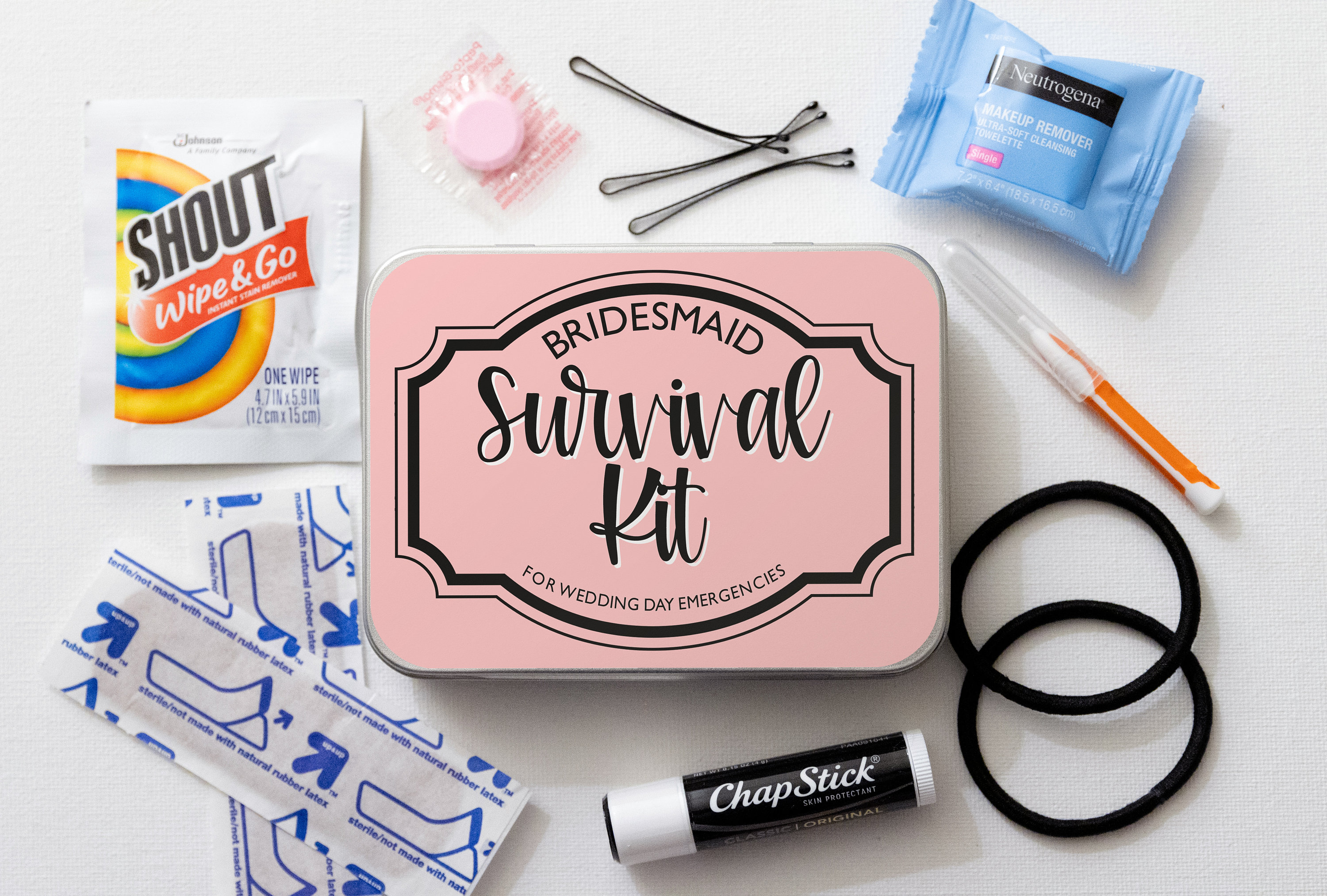 Bridesmaid Wedding Day Survival Kit Gift Hangover Emergency Kit Bridesmaid  Gift Bridesmaid Survival Tin Mini-emergency Kit 