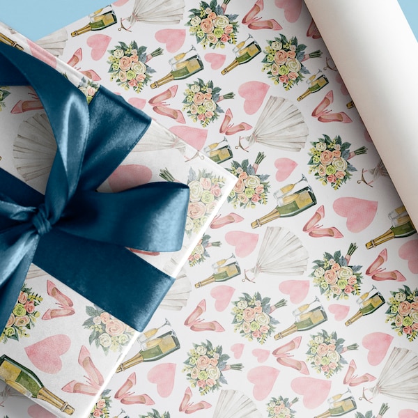 Bridal Shower Wrapping Paper Personalized Etsy