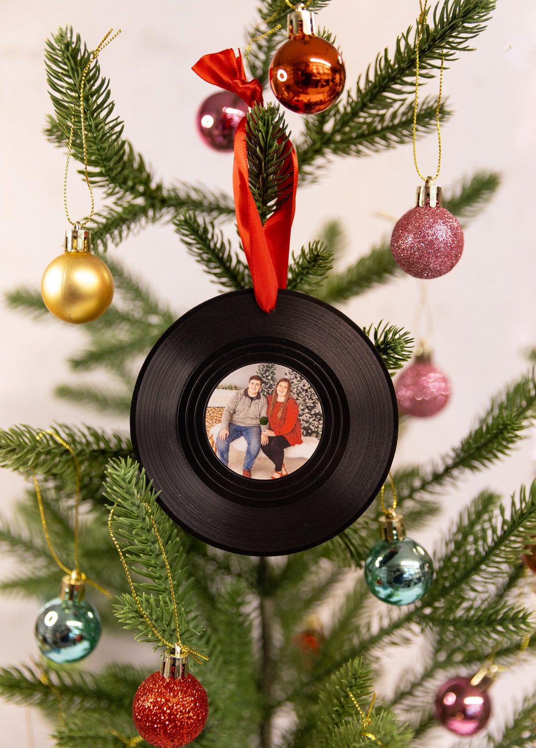 Personalized Record Christmas Ornament With Custom Design Custom