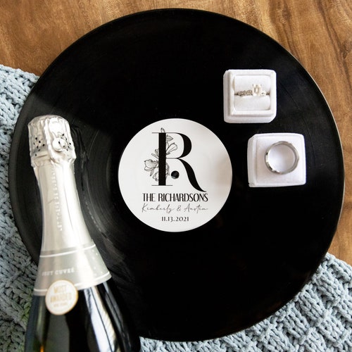 Boho Wedding Color Vinyl Record Sticker for Wedding Guest Book Etsy