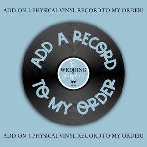ADD ON to my order! Vinyl Record for Wedding Guest Book