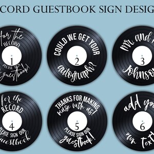 For the Record, Please Sign Our Guestbook! | Record Guestbook Sign ...
