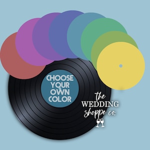 BLANK Solid Color Record Sticker | Wedding Guest Book Sticker | Ships Quickly | Record Guest Book Center Sticker for Record