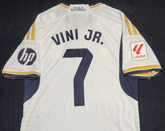 VINIJR. Camiseta #7 Player Version para aficionados del R. Madrid - Local 23/24