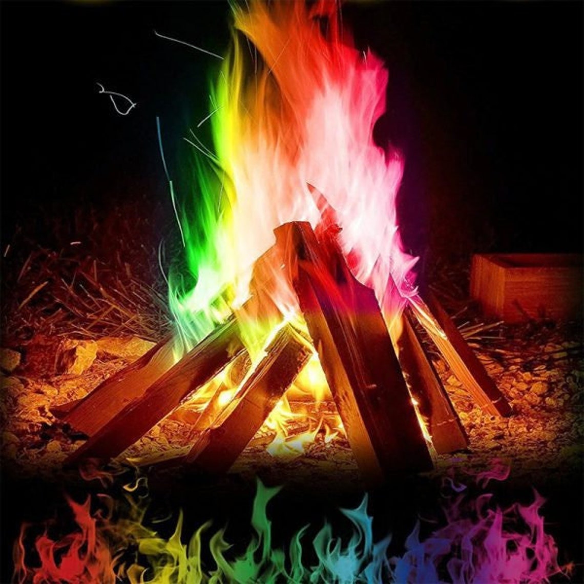 Campfire Mystical Color Flamesrainbow Color Changing Etsy UK