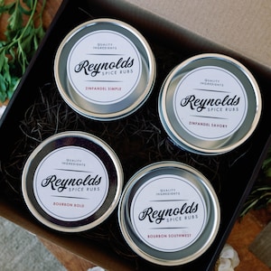 Bourbon/Zinfandel Spice Rub Gift Set, Gift for Men, Grilling, Housewarming, Hostess Gift, Seasonings, Men&#39;s anniversary,Bourbon,Blackstone