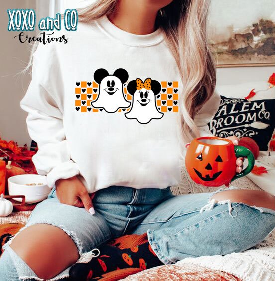 Mickey & Minnie Ghosts SVG PNG PDF Cricut Silhouette Cameo - Etsy