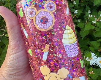 Snowglobe Glass Can Cup: Magical Treats & Snacks, 16 oz