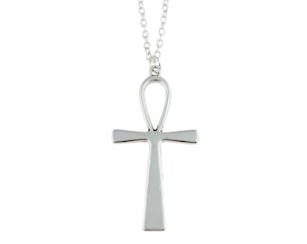 Grande collana Ankh, gioiello con simbolo della chiave della vita, antica croce egizia, regalo per gli amanti della storia, gioielli vistosi, collana a strati, gotico