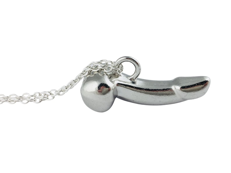 Collana a forma di pene, gioielli con dildo, collana a forma di pene, regalo con barzelletta volgare, regalo scherzoso, regali per addii al nubilato con Babbo Natale segreto e gioielli femministi. immagine 1
