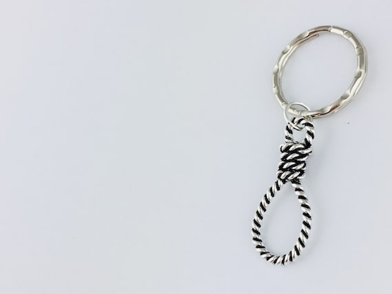 Hangman's Noose Keyring, Spooky Housewarming Gift for Horror Hangman's Noose Keyring, Spooky Housewarming Gift for Horror