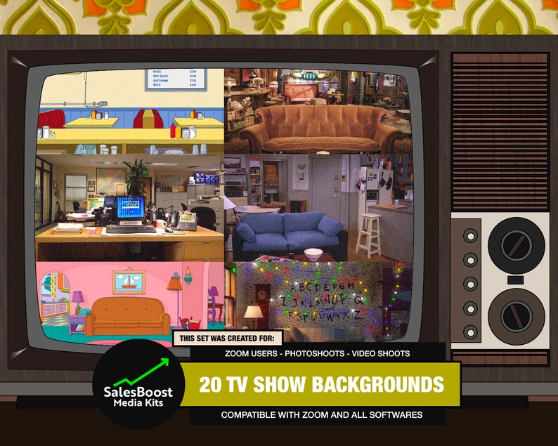 20 TV Show Zoom / Photoshoot Backgrounds Back Drop Cartoons Etsy