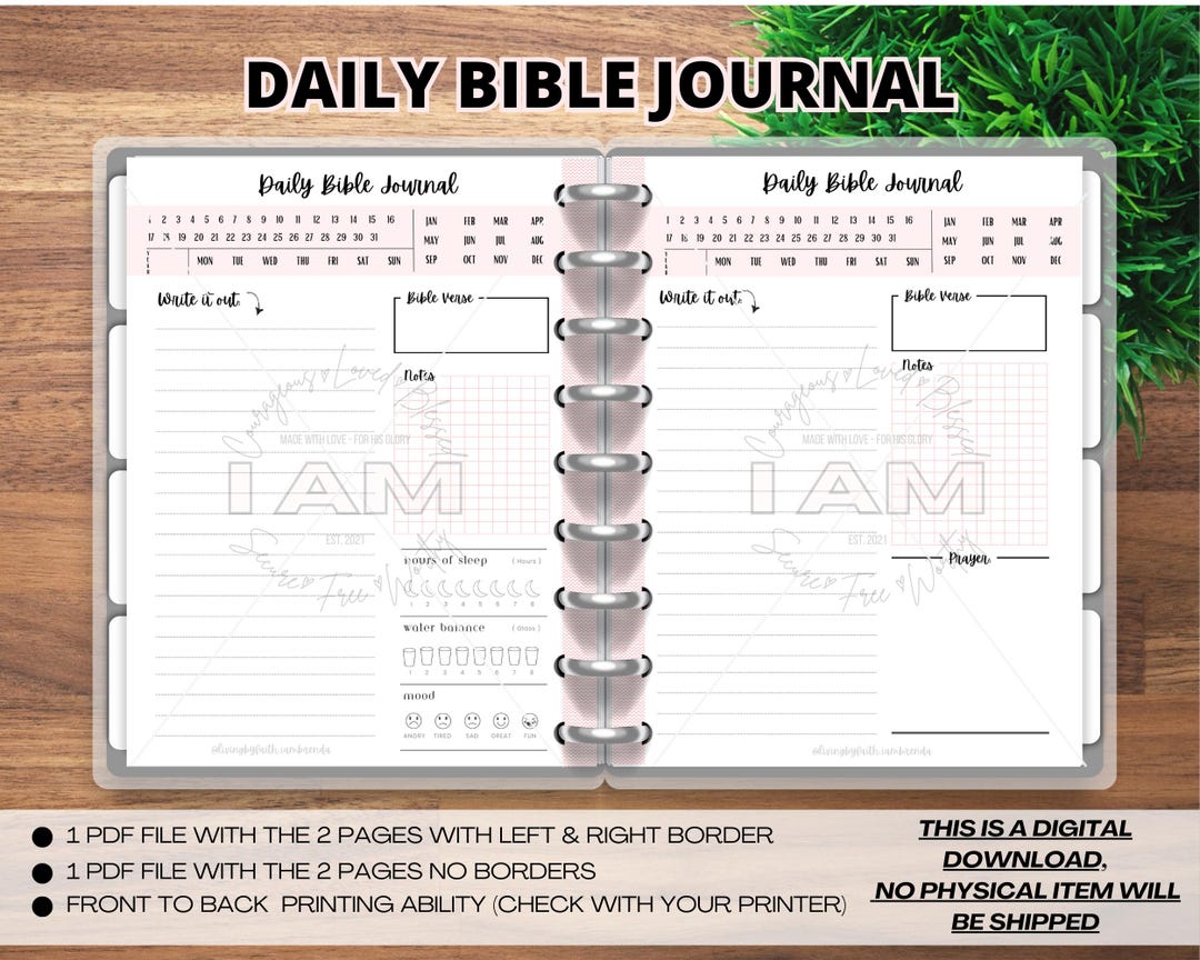 Daily Bible Journal Printable - Etsy