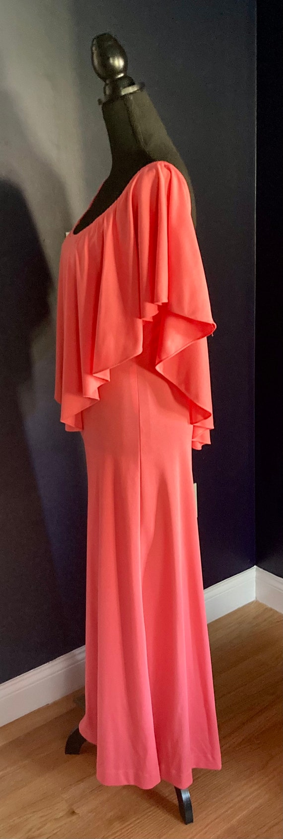 chinese dress ladies Coral Sexy Shoulders Maxi
