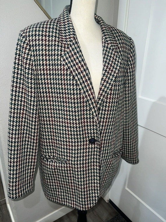 Radcliffe by Sag Harbor Houndstooth Blazer Womens… - image 2