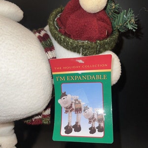 Vtg Polar White Bear &Baby Plush Calendario de Adviento de Navidad Cuenta regresiva imagen 4