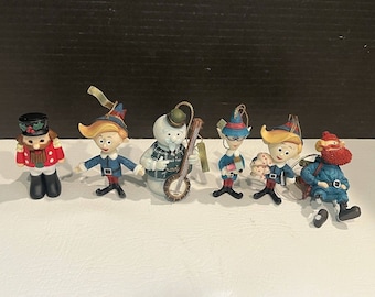 Vtg Lot Of ENESCO 2000 Hermey RUDOLPH The Red Nosed REINDEER Christmas Ornaments