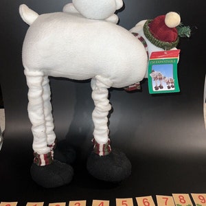 Vtg Polar White Bear &Baby Plush Calendario de Adviento de Navidad Cuenta regresiva imagen 3