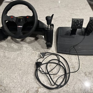 Vintage THRUSTMASTER NASCAR Pro Racing Steering Wheel and Pedals Set - See Photo