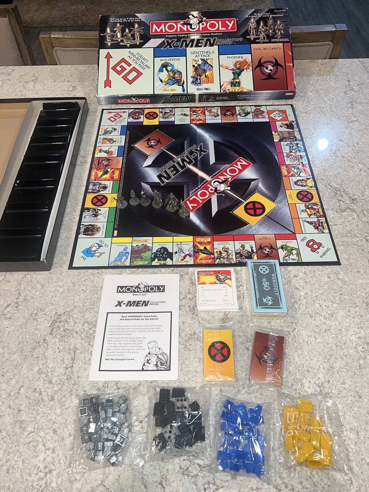 VTG Monopoly X-men Collector's Edition Board Game 2000