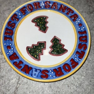 HTF RARE VINTAGE 1999 House of Lloyd Christmas Santa Cookie Dessert Plate