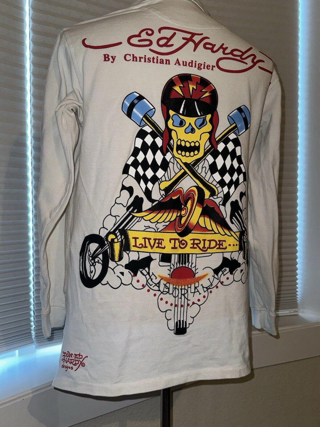 ed hardy dress shirt Ed Hardy by Christian Audigier Men Embroidered Button Shirt Size X-Large