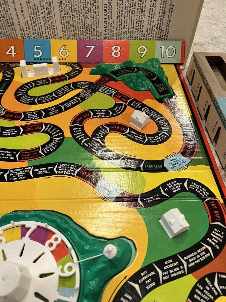 Vintage the Game of Life Original 1960 Art Linkletter Version Milton