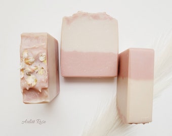Cherry Almond Soap w/ Cocoa Butter, Spring, Natural Cold Process Soap, Arlitt Rose, Bestseller, Mothers Day, Relaxing Aromatherapy Gift