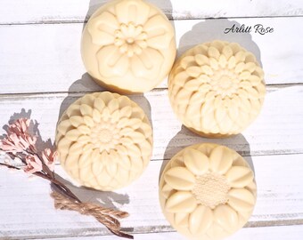 Lemon Cream Flowers w/ Shea Butter, Natural Cold Process Soap, Spring, Arlitt Rose, Bestseller, Mother's Day, Relaxing Aromatherapy Gift