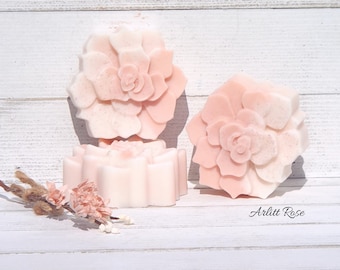Floral Soap, Peonies with Shea Butter, Natural Detergent Free Glycerin Soap, Arlitt Rose, Bestseller, Mother's Day, Relaxing Aromatherapy