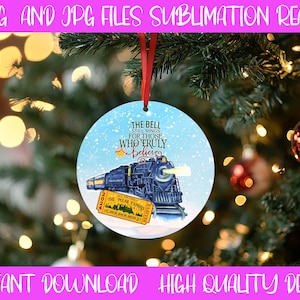 Polar Express Train: Christmas Sublimation PNG JPEG (Digital Download)