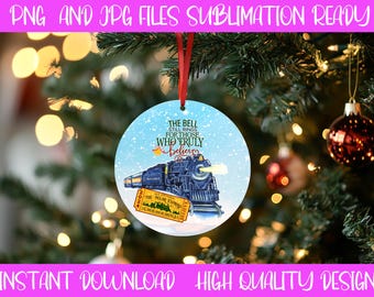 Train Polar Express : sublimation de Noël PNG JPEG (téléchargement numérique)