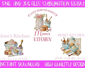 Clipart cuisine de maman : modèles de tabliers et de serviettes (téléchargement numérique)