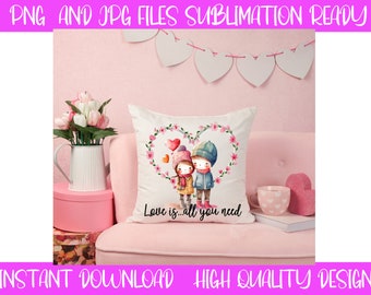 Valentine's Day Couple Clipart: Sublimation PNG (Digital Download)