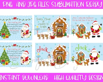 Puzzle de Noël en sublimation : personnalisé A4 PNG JPEG (téléchargement numérique)