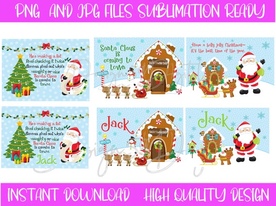 Christmas Puzzle Sublimation Design: Personalized A4 PNG JPEG (Digital Download)