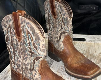 Girls Ariat Ankle Boots & Booties Size 7 Brown Leopard Print