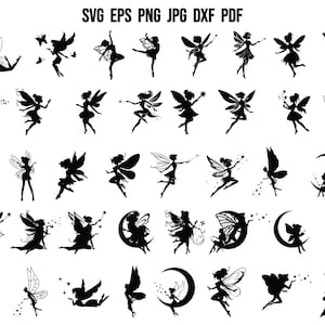 Fairy Silhouette | Fairy SVG Bundle | Fairy Cricut | Fairy Cut File | Fairy Clipart | Fairy Vector | Tooth Fairy SVG | Fairy Sublimation