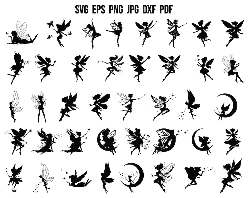 Fairy Silhouette | Fairy SVG Bundle | Fairy Cricut | Fairy Cut File ...
