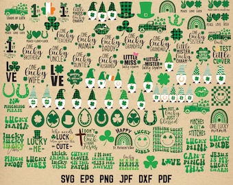 100 St Patrick's Day svg Bundle St Patricl Cut File Cricut Clipart Lucky svg irish svg Retro St Patrick svg Gnome St Patrick svg druckbare