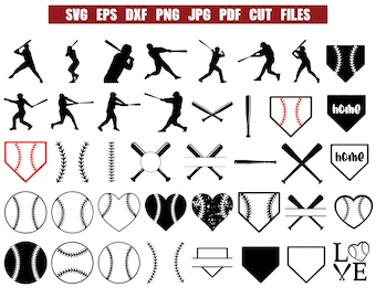 Baseball Svg Baseball Silhouette Baseball Cut File Baseball Ball Svg Baseball Player Svg Baseball Stitches Svg Home Plate Svg Baseball Mom