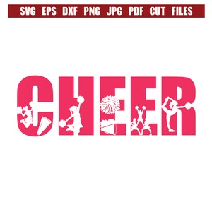 Cheer SVG | Cheer Silhouette | Cheerleader SVG | Cheerleading Svg | Cheer Megaphone Svg | Cheer Pom Svg | Cheer Mom Design | Cricut | Vector