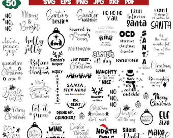 Christmas Svg Bundle Christmas Quotes Sayings Svg Christmas Cut File Merry Christmas Svg Snowman Svg Let it snow Svg Snowflake Svg Printable